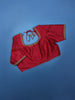 Red Silk Readymade Blouse Adorned with Embroidery Design - Diadem