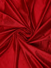 Red Solid Design Semi Banarasi Silk Saree