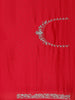 Red Solid Design Stone Work Satin Saree