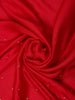 Red Solid Design Stone Work Satin Saree