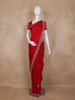 Red Solid Design Tissue Organza Saree