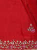 Red Solid Design Tissue Organza Saree