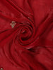 Red Solid Design Tissue Organza Saree With Navy Blue Floral Blouse