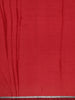 Red Solid Design Tussar Saree with Contrast Grey Zari Border