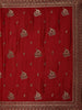 Red Floral Embroidered Designed Georgette Saree