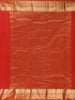 Red Solid Woven Pure Kanchipuram Silk Saree With Zari Border