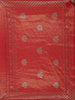 Red Stone Work And Floral Design Banarasi Saree