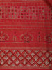 Red Stone Work And Floral Design Banarasi Saree