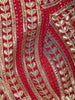 Red Striped Design Georgette Readymade Blouse - Diadem