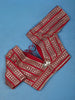 Red Striped Design Georgette Readymade Blouse - Diadem