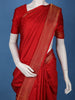 Red Striped Woven Design Pure Kanchipuram Silk Saree