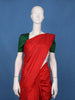 Red Striped Woven Pure Kanchipuram Silk Saree