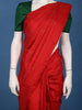 Red Striped Woven Pure Kanchipuram Silk Saree