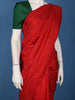 Red Striped Woven Pure Kanchipuram Silk Saree