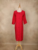 Red Stripes Design Cotton Kurti