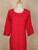 Red Stripes Design Cotton Kurti