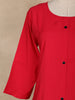 Red Stripes Design Cotton Kurti