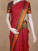 Red Stripes Woven Kanchipuram Silk Saree
