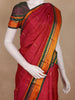 Red Stripes Woven Kanchipuram Silk Saree