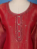 Red Zari Embroidered Silk Salwar Suit With Dupatta