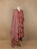 Red Abstract Designed Salwar Suit - Diadem