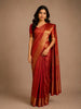 Red Animals Woven Motifs Pure Kanchipuram Silk Saree