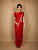 Red Butta Woven Design Kanchipuram Silk Saree with Zari Border