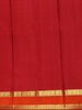 Red Checked Woven Pure Kanchipuram Silk Saree - Diadem