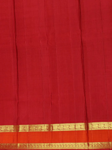 Red Checked Woven Pure Kanchipuram Silk Saree - Diadem