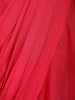 Red Crepe Ready To Wear Saree With Plain Body Paired with Designer Blouse - Diadem