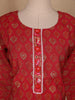 Red Diamond Designed Cotton Salwar Suit - Diadem