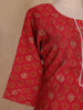 Red Diamond Designed Cotton Salwar Suit - Diadem