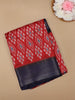 Red Diamond Designed Fancy Cotton Saree - Diadem