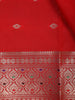 Red Diamond Designed Soft Silk Saree - Diadem