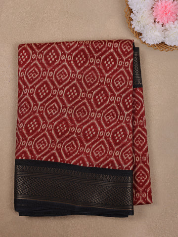 Red Diamond Prints Fancy Georgette Saree - Diadem