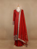 Red Dotted Design Georgette Anarkali Salwar Suit - Diadem