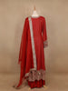 Red Dotted Design Georgette Anarkali Salwar Suit - Diadem