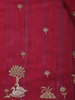 Red Elephant and Floral Designed Semi Tussar Saree - Diadem