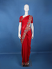 Red Embroidered Georgette Saree - Diadem