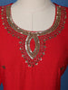 Red Embroidered Jacquard Straight Cut Salwar Suit - Diadem