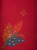 Red Floral Designed Cotton Salwar Suit - Diadem