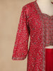 Red Floral Design Georgette Palazzo Suit