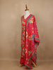 Red Floral Design Print Cotton Salwar Suit - Diadem