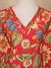 Red Floral Design Print Cotton Salwar Suit - Diadem