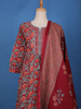 Red Floral Design Printed Cotton Salwar Suit - Diadem