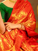 Red Floral Design Pure Kanchipuram Silk Bridal Saree