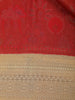 Red Floral Designed Soft Silk Saree - Diadem