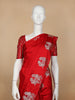 Red Floral Designed Banarasi Silk Saree - Diadem