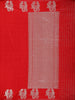 Red Floral Designed Banarasi Silk Saree - Diadem
