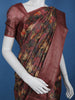 Red Floral Designed Chanderi Cotton Saree - Diadem
